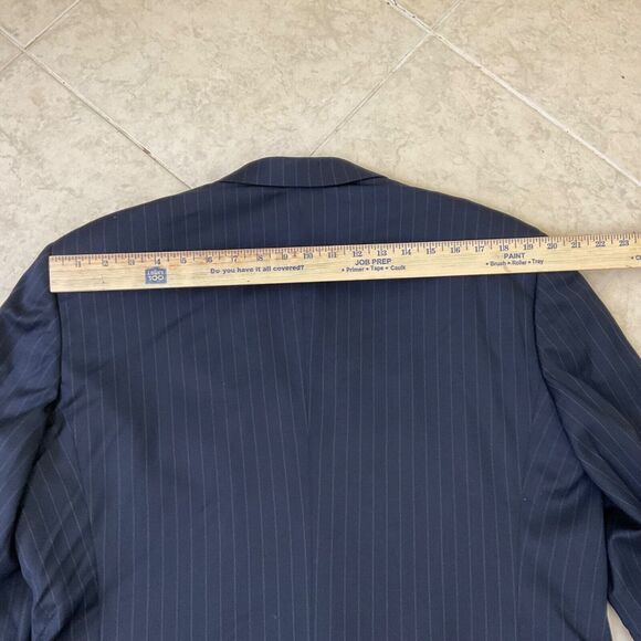 Brooks Brothers wool Blazer Mens 43R Black Chalk Stripe Pinstripe Sport Coat USA - Picture 9 of 14